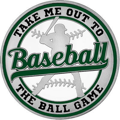 Dark Green "Baseball" with Dark Green Outer Circular Borders